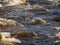 Fast flow in a river with waves crushing and ripples, Abstract nature background, Concept nature energy and flow