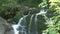 A fast flowing alpine waterfall.