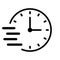 Fast flying time, round clock icon, white transparent clock face arrow icon round icon - Vector