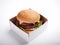 Fast Food Beef Burger Delicious Packaged in a Practical Box Restaurant