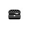 Fast Food Burger, Cheeseburger, Hamburger Flat Vector Icon