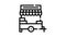 fast food cart black icon animation