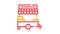 fast food cart color icon animation