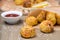 Fast food - chicken meatballs with tomato sauce