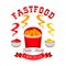 Fast food chicken nuggets emblem