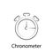 Fast food chronometer outline icon. Element of food illustration icon. Signs and symbols can be used for web, logo, mobile app, UI