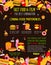 Fast food cinema bistro menu vector poster