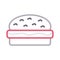 Fast food colour line vector icon