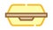 fast food container color icon animation