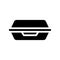 Fast food container glyph icon vector illustration