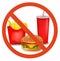 Fast food danger label (colored).