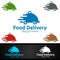 Fast Food Delivery Service Logo for Restaurant, Cafe or Online Catering Delivery