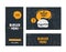 Fast food doodle banner menu restaurant set, Burger template, american hamburger illustration, brochure poster on black