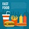Fast food flat design
