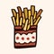 Fast food french fries flat icon elements,eps10