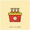 Fast food, grilled chicken legs vector icon illustration. Ui/Ux. Premium quality.