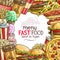 Fast food lunch dish frame for restaurant menu