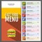 Fast food menu. Set of food and drinks icons. Flat style design.