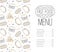 Fast Food Menu Template, Tasty Dishes, Restaurant or Cafe Design Element, Delicious Food Menu Cover Layout Linear Vector