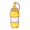 Fast food mustard bottle sauce cartoon isolated icon