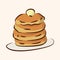 Fast food pancake flat icon elements,eps10