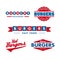 Fast food restaurant logo set