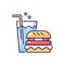 Fast food RGB color icon
