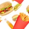 Fast food seamless texture or pattern