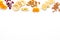 Fast food snacks collection - nuts and dried fruits top view