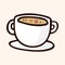 Fast food soup flat icon elements,eps10