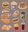 Fast food stickers