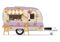 Fast food trailer vector illustration