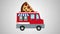 Fast food truck HD animation