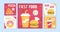 Fast food vector posters set