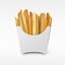 Fast Food White Paper French Fries Take Away Box Package