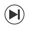 Fast forward button icon. Element of audio player interface. Playback symbol. Vector graphic illustration