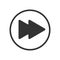 Fast forward button icon. Playback symbol. Element of audio player interface. Vector graphic illustration