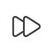 Fast forward button line icon