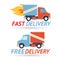 Fast Free Delivery Symbol Shipping Truck Icon