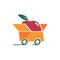 Fast Fresh Apple Fruit Car Delivery Service Logo