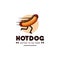 Fast Hotdog, running hotdog logo icon vector template