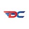 Fast initial letter DC logo vector wing