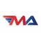 Fast initial letter MA logo vector wing