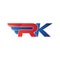 Fast initial letter RK logo vector wing