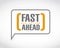 Fast lane ahead message bubble