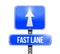 Fast lane road sign illustration design