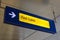 Fast Lane sign in blue and yellow at the airport