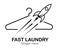Fast laundry logo design concept