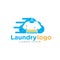 Fast laundry logo vector simple modern for cleaning service