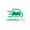 Fast laundry logo vector simple modern for cleaning service